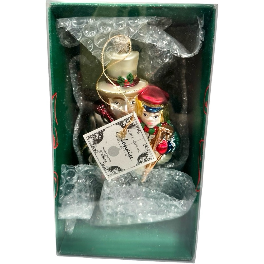 Kurt S. Adler Polonaise Collection Bob Cratchit A Christmas Carol Glass Ornament